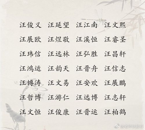 给汪男宝宝起名字 <font color='red'>汪寅虎</font>名字