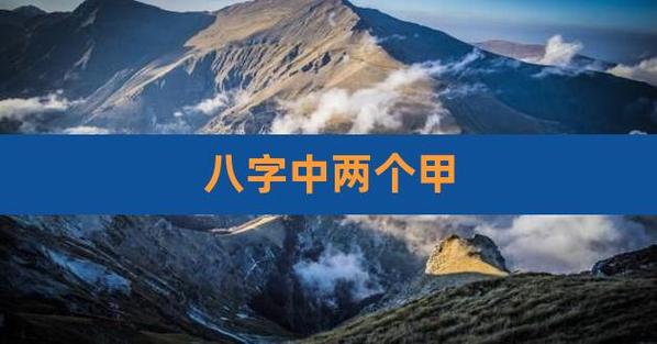 女八字<font color='red'>两个</font>甲 八字带<font color='red'>两个</font>甲的命