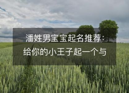 潘姓男宝宝起名推荐：给你的<font color='red'>小王子</font>起一个与众不同的霸气名字